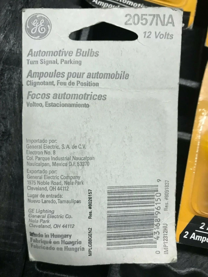 LOTE DE 12 GE 2057NA ÂMBAR - Lâmpada traseira --2057NA/BP2 - Imagem 3 de 3