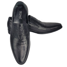 BOND Size 8 Zientax Men's Black Nubuck Leather Dress Shoe. Bold Style. 3 SHIP