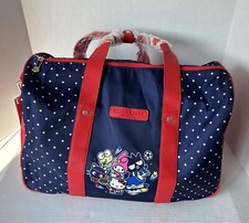 Hello Kitty And Friends Red Blue Rolling Duffel Bag Carryon Suitcase NWT