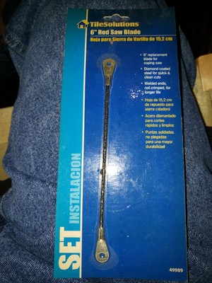 Tile Solutions 6" Diamond Coated Rod Saw Blade, #49989 for Coping Saw