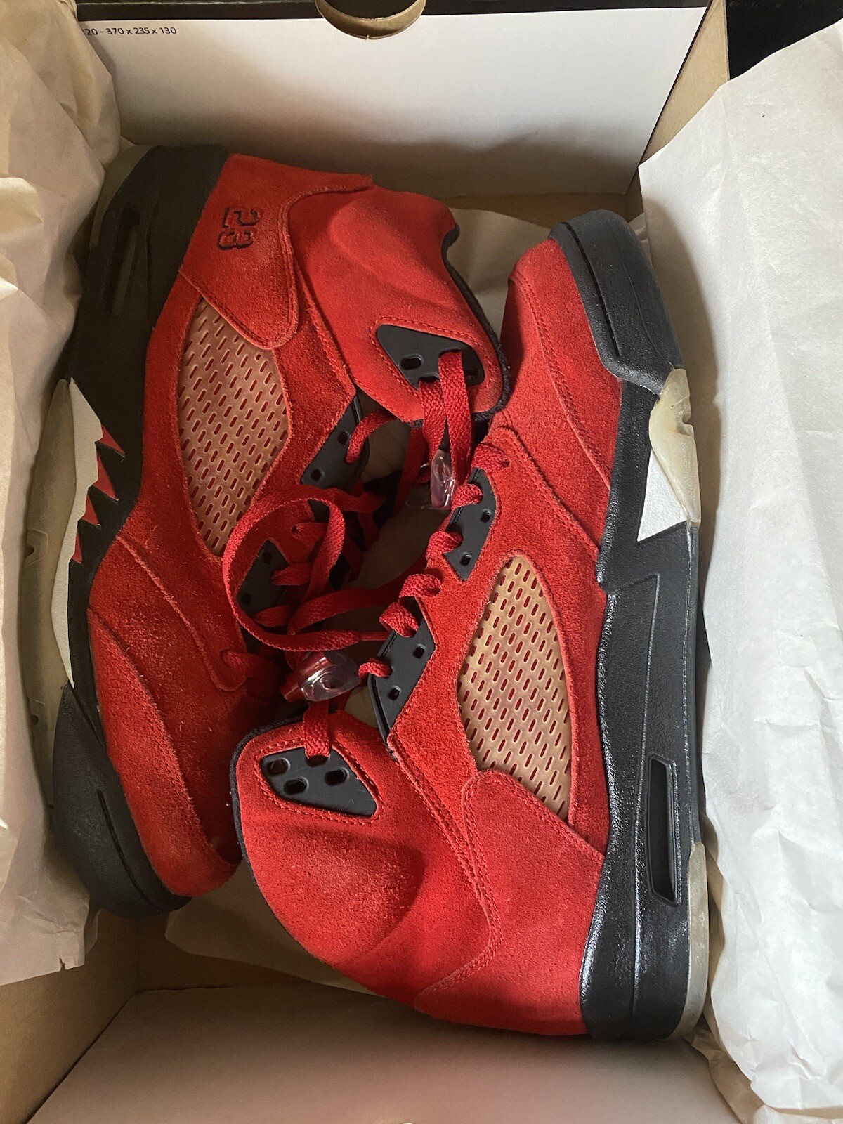 OFF WHITE X NIKE 2008 Nike Air jordan 5 V Raging Bull Toro Red 136027 601 III X off White supreme