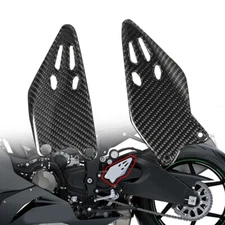 For ZX6R 2019-2024 2025 Foot Heel Plate Guard Footrest Real Carbon Fiber