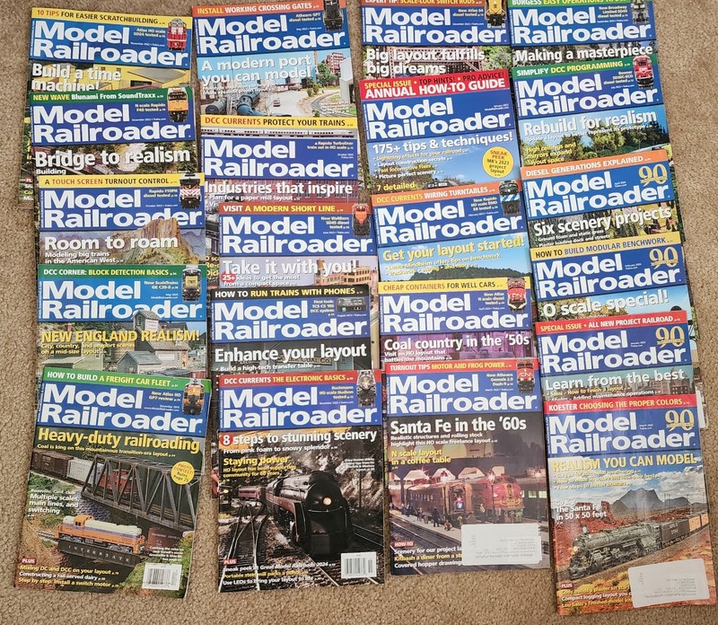 Lot 21 MODEL RAILROADER Magazine between 2019-2024 Train, Layouts, Railroads +