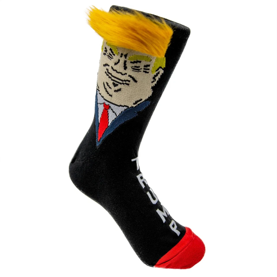 Calcetines Trump 2024 con Pelo y Peine Unisex Divertido Regalo para Marido Presidente MAGA Foto 2 de 4
