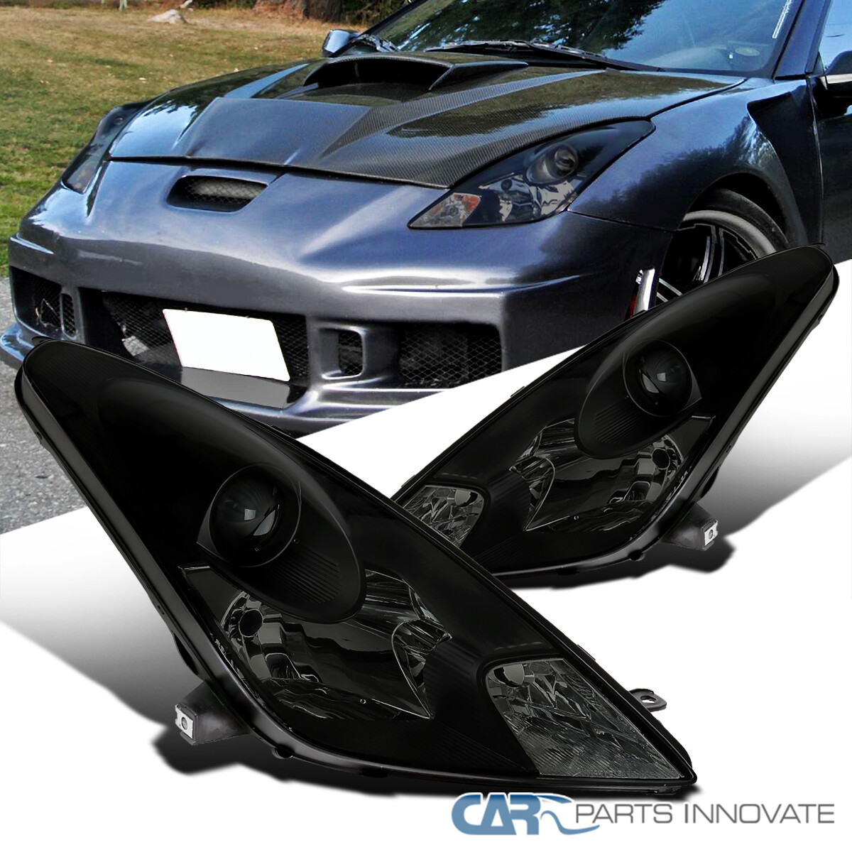 Find 2000-2005 TOYOTA CELICA PROJECTOR HEADLIGHTS BLACK 04 3 02 In - Foto 8