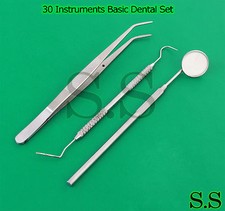 30 Instruments Basic Dental Set Mirror Explorer College plier PR-130