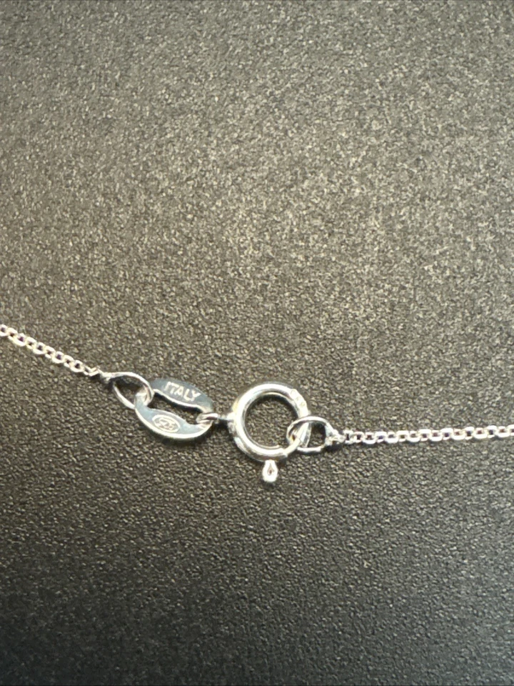 18” New Condition Tigers Eye Crescent Moon Pendant Necklace  - Image 3 of 4