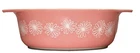Vintage HTF Pyrex Pink Daisy 043 Oval Casserole w/Lid 1-1/2 Quart