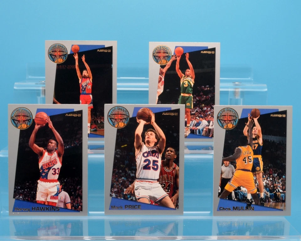 Lote de 8 tarjetas • Fleer SHARP SHOOTER 1992-93 • Drexler Stockton Miller Foto 3 de 4