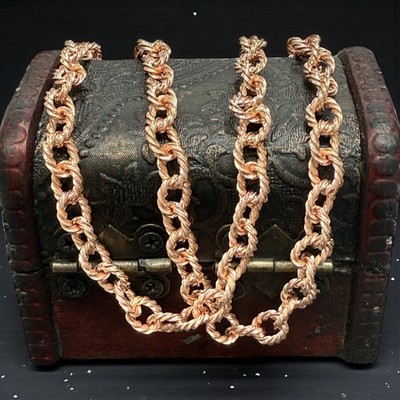 GELDKETTE 925 massiv Sterling Silber rosegold 7mm 20'' lang