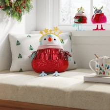 Target Wondershop 2024 Featherly Friends Christmas Santa Bird Plush Throw Pillow