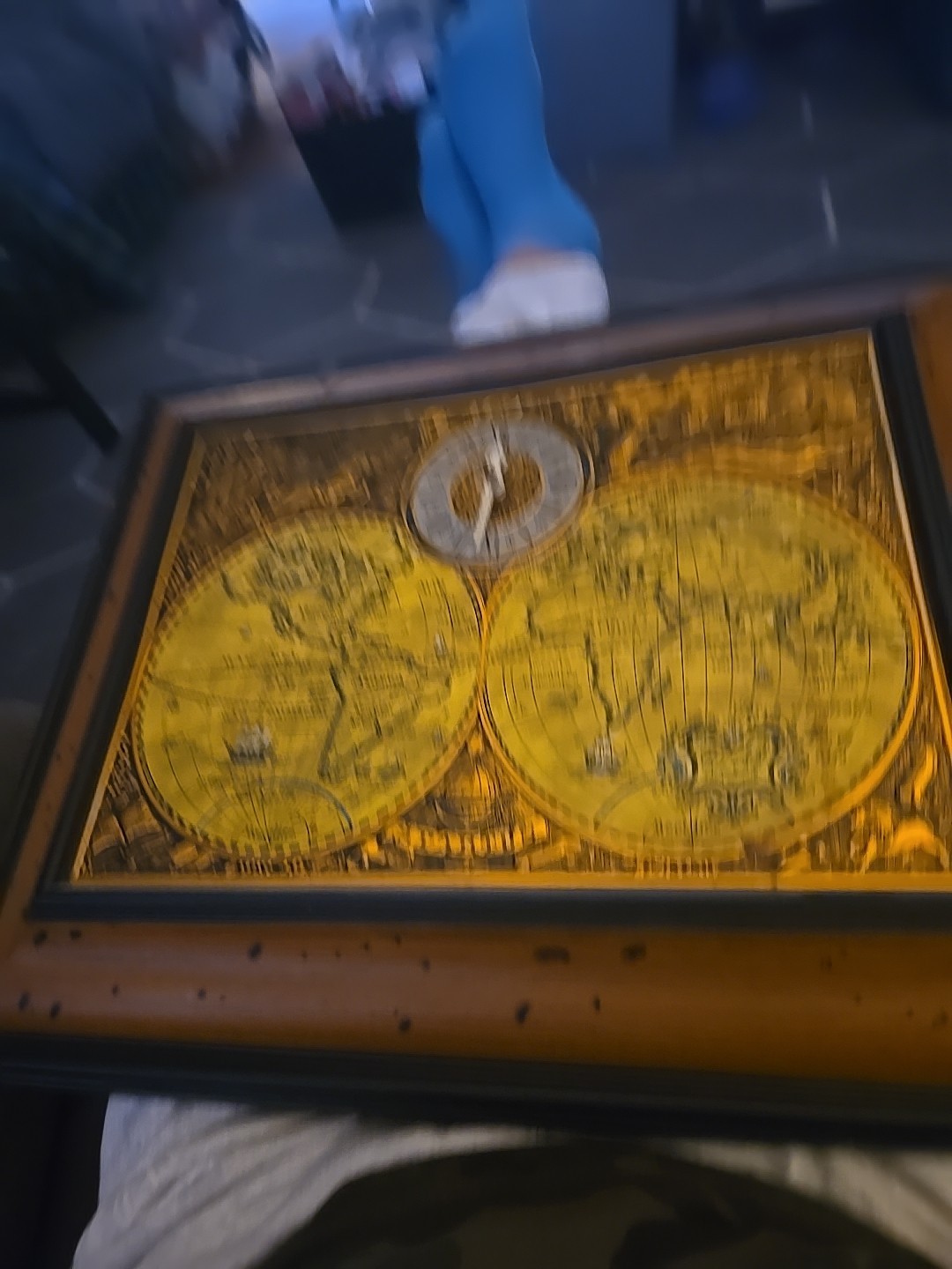 Vintage Spatus Old World Map Clock