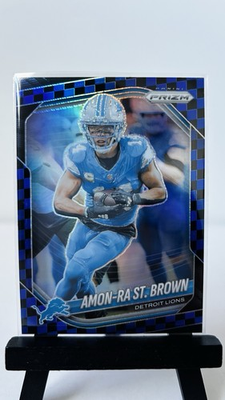 #ad 2025 Panini Prizm Amon Ra St. Brown #187 Black and Blue Checker $19.99