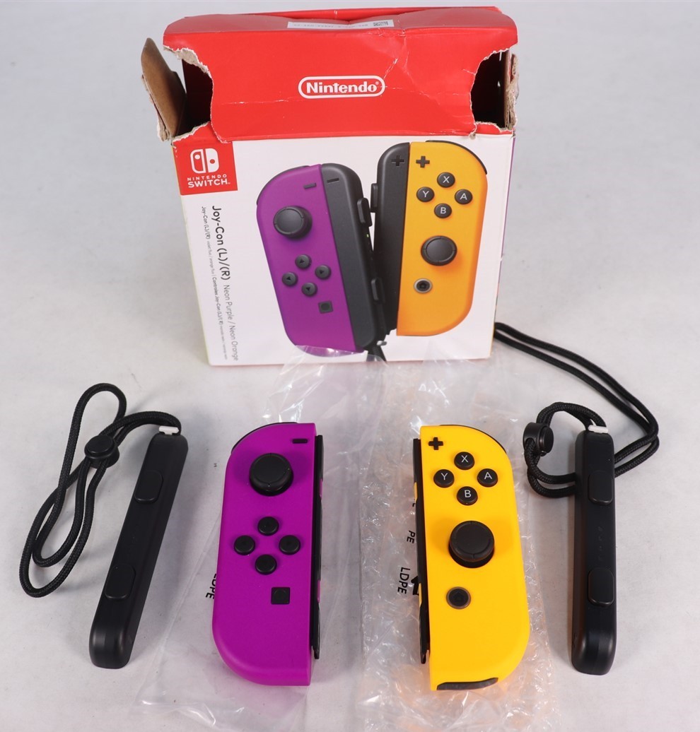新品 Joy-Con (L) ネオンパープル / (R) ネオンオレンジ 純正品 【公式