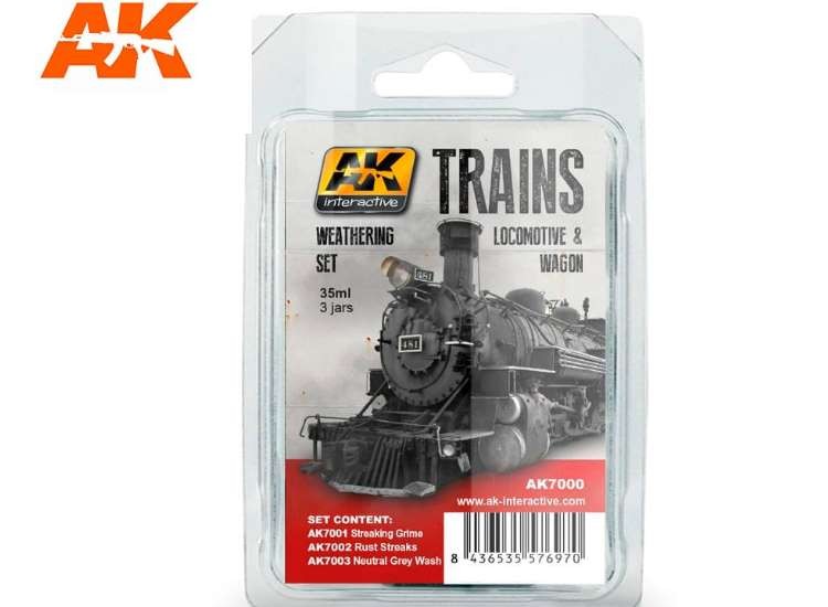 AK Interactive 07000 35ml x3 - Trains Weathering Set 1