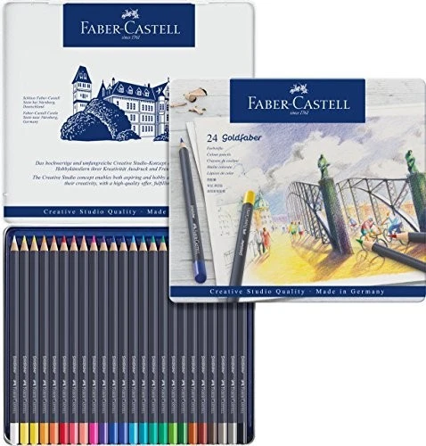 Faber Castell Farbstifte mit Permanenter Ölkreidemine Goldfaber - Sets 12er ... - Bild 1 von 1