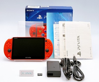 Sony PS Vita PCH-2000 PCH 2000 Console Metallic Red in Box w/64GB - Excellent+