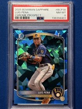2025 Bowman Sapphire Edition - Chrome Prospects Luis Pena #BCP-38 (RC) PSA 8