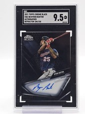 BYRON BUXTON 2021 TOPPS CHROME BLACK REFRACTOR AUTO /150 #CBA-BB SGC 9.5 Q7139