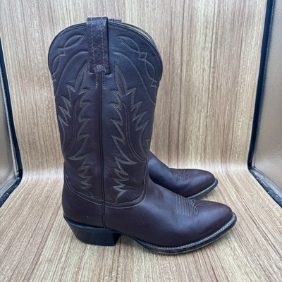 NOCONA Mens 1752027403 Size 9 EE Brown Deertan Cowboy Western Boot Made in USA