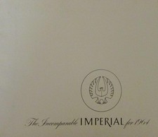 1964 Chrysler Imperial Crown Convertible Lebaron Color Sales Brochure Original