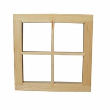 4 Pane Window / Frame, Dolls House Miniature DIY Fixture & Fittings 1.12 Scale