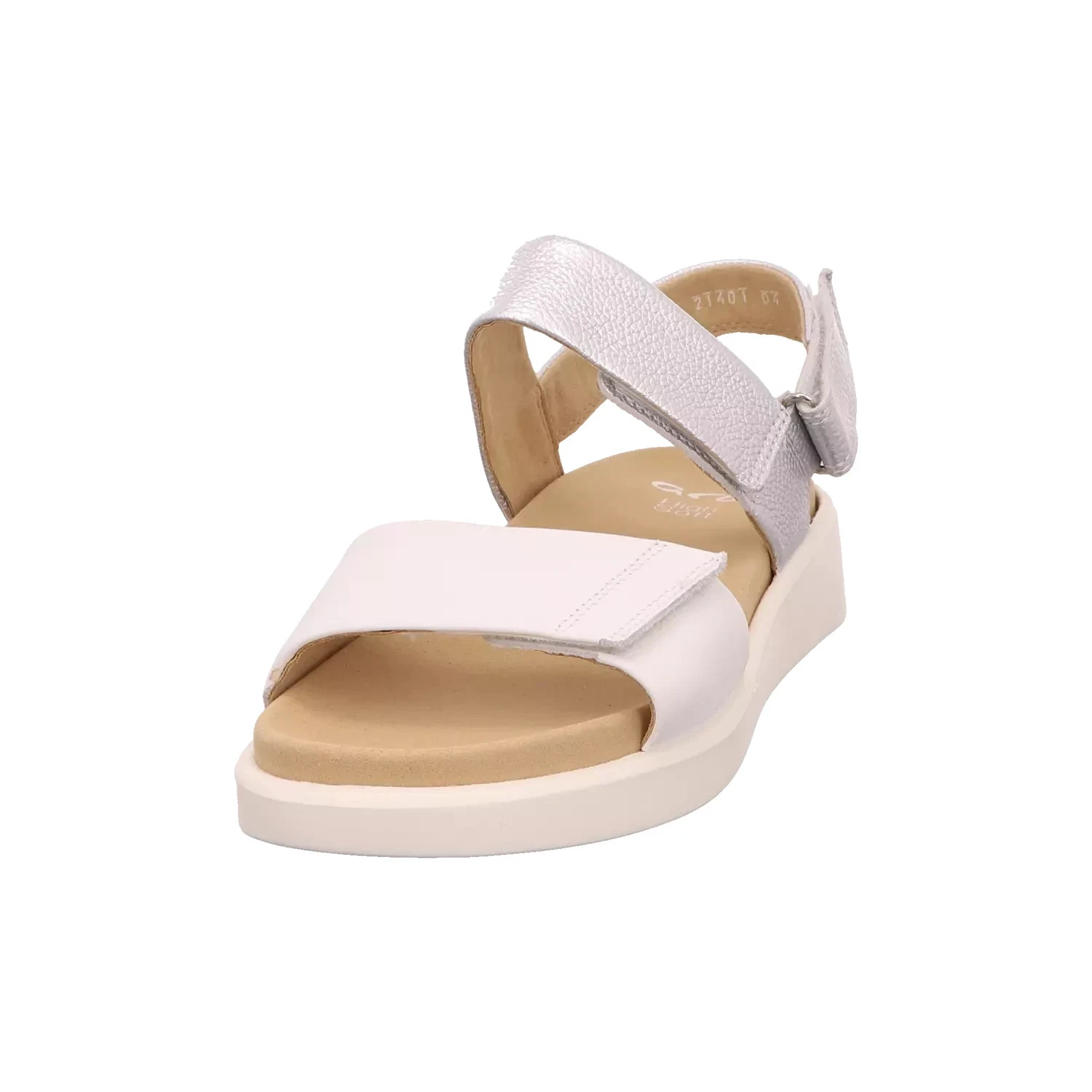 ARA Women's Madeira Sandal, White Silver, 7 UK
