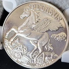 Rare Vintage Crown Impressions Pegasus Silver 1 Tr OZ 999 Fine, CROWN Mint 1985