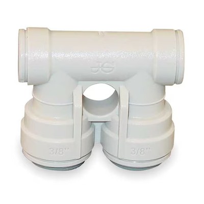 John Guest Piub12s-10Pk Push-Fit Fitting, 3/8 In Tube Size, Acetal, Gray, 10 Pk