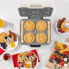Dash Disney Mickey & Friends Waffle Maker, No-Drip, Ceramic Nonstick - NEW!