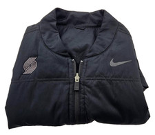 Nike Portland Trail Blazers black puffer vest full zip insulated XL