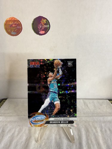 Brandon Miller [Silver Prizm] #10 2023 Panini Hoops Premium Stock Attack the Rack card