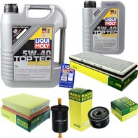 Mann Inspektionspaket 6L Liqui Moly Top Tec 4100 5W-40 FüR Renault Espace IV 2.0