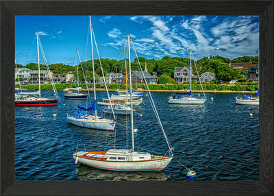 Falmouth Hafen Cape Cod gerahmtes Wandbild Poster Leinwanddruck Bild
