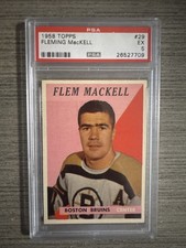 1958 Topps #29 Fleming MacKell, PSA 5 #26527709, Boston Bruins