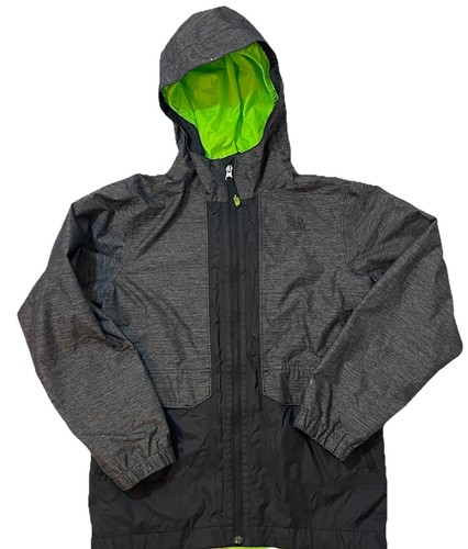The North Face Quinn Rain Jacket Kids Boys L 14/16 Black Windbreaker Hooded - Picture 1 of 10