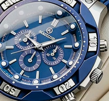 urbanes Accessoires Quarz Uhr blau 44 mm Sili...
