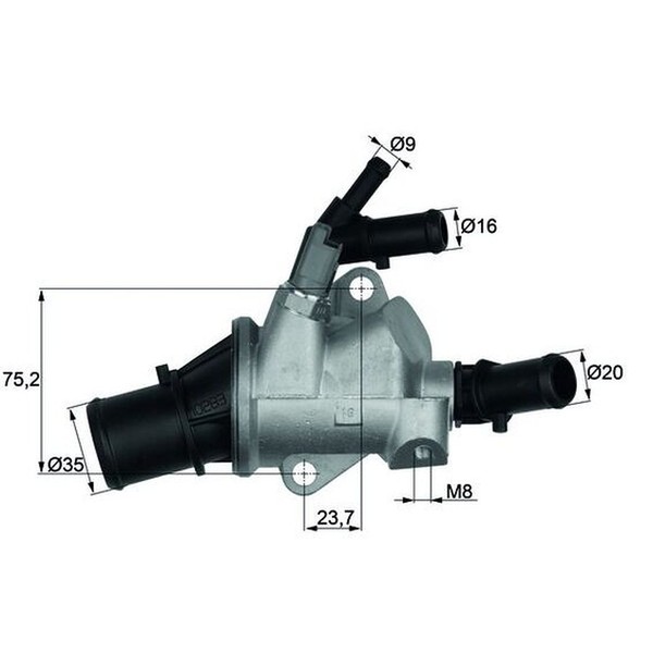 Mahle Thermostat GehäUse Sensor FüR Alfa Romeo 159 Brera Spider (939_) 2.4 Jtdm-image
