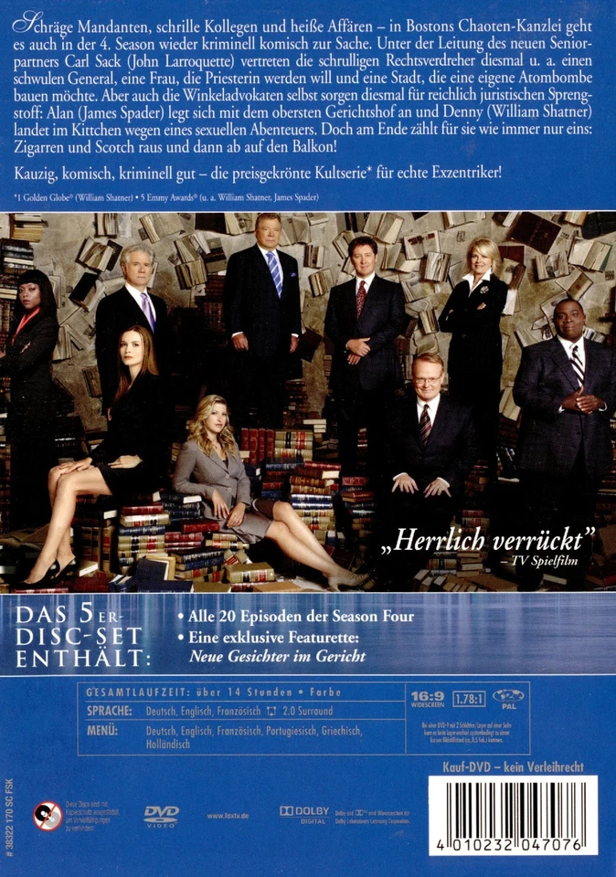 Boston Legal - Season 4 (5 DVDs) von Mike Listo, Bill DElia | DVD | Zustand gut - Bild 2 von 4