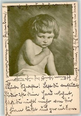 39419054 - Kinderkopf Alex sign.Mizi Wunsch Kinder (Kuenstlerkarten) 1902