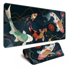 Japanese Koi Fish Gaming Mouse Pad Desk Mat Kawaii XL, Smooth, Non-Slip, Durable