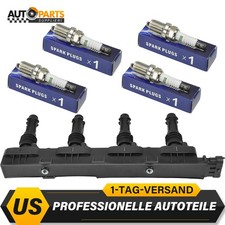 1x ZÜNDSPULE + 4x ZÜNDKERZE FÜR OPEL ADAM ASTRA J CORSA D E MOKKA ZAFIRA 1.2 1.4