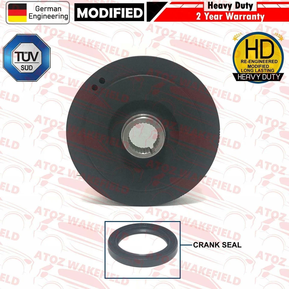 FOR HONDA ACCORD CIVIC CRV FRV 2.2 CDTi DIESEL CRANK SHAFT PULLEY WITH OIL SEAL - Image 3 of 4