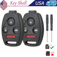 2 Replacement For 2003 2004 2005 2006 07 Honda Accord Key Fob Remote Shell Case