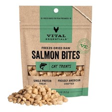 Freeze Dried Salmon Cat Treats 1.1 Ounce Vital Essentials Freeze Dried Cat Food