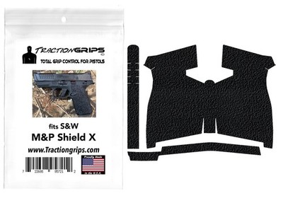 Tractiongrips black rubber gun grip tape overlay for S&W M&P Shield X
