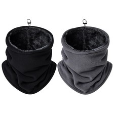 1x Winter Fleece Neck Warmer Face Mask Scarf Soft Double Layer Thick Neck Gaiter