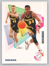1991-92 SKYBOX #469 REGGIE MILLER / DETLEF SCHREMPF INDIANA PACERS