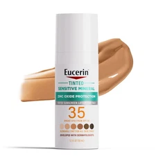 Eucerin Sun Tinted Mineral Face Sunscreen SPF 35, Sensitive Skin, Non-Comedogeni