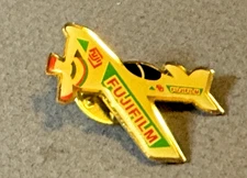 Vtg Fuji Film Sukhoi SU-31 Aerobatic Airplane Souvenir Advertising Enamel Pin